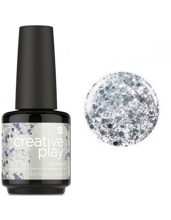 Гель-лак CND Creative Play 498 Bling Toss срібний, з блискітками 15 мл