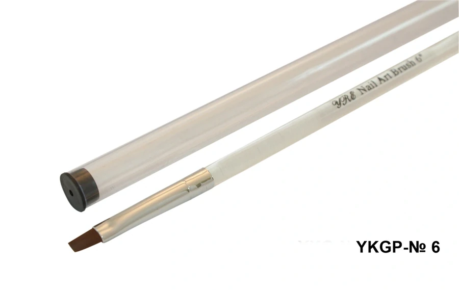 Квадратна синтетична кисть для гелю YRE Nail Art Brush Gel #6