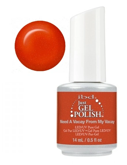 Гель-лак IBD Just Gel Polish Need a Vacay From My Vacay теракотово-цегляний з мікроблиском 14 мл