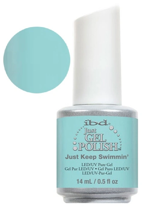 Гель-лак IBD Just Gel Polish Just Keep Swimming кремовий блакитний, емаль 14 мл