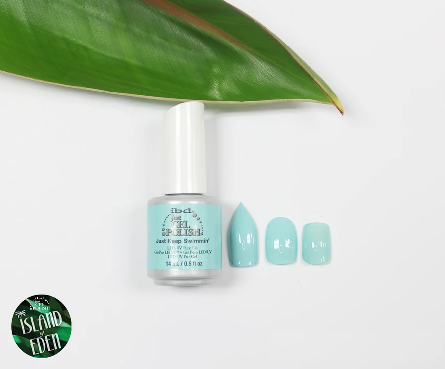 Гель-лак IBD Just Gel Polish Just Keep Swimming кремовий блакитний, емаль 14 мл