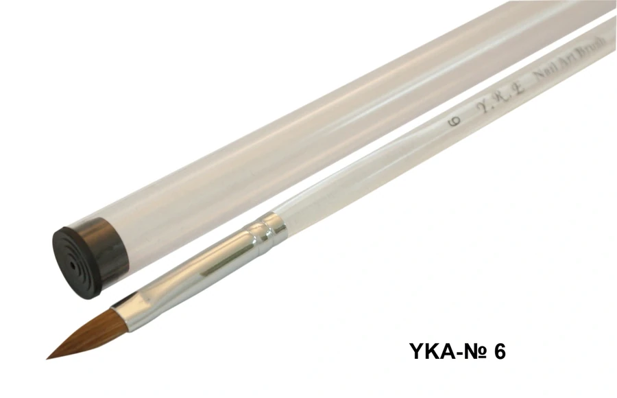 Кругла синтетична кисть для акрилу YRE Nail Art Brush Acrylic #6