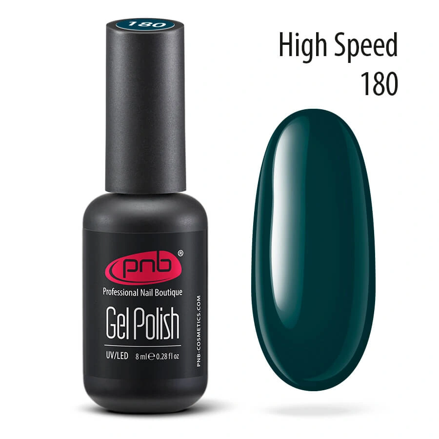 Гель-лак PNB №180 High Speed ​​8 мл північний синій, емаль