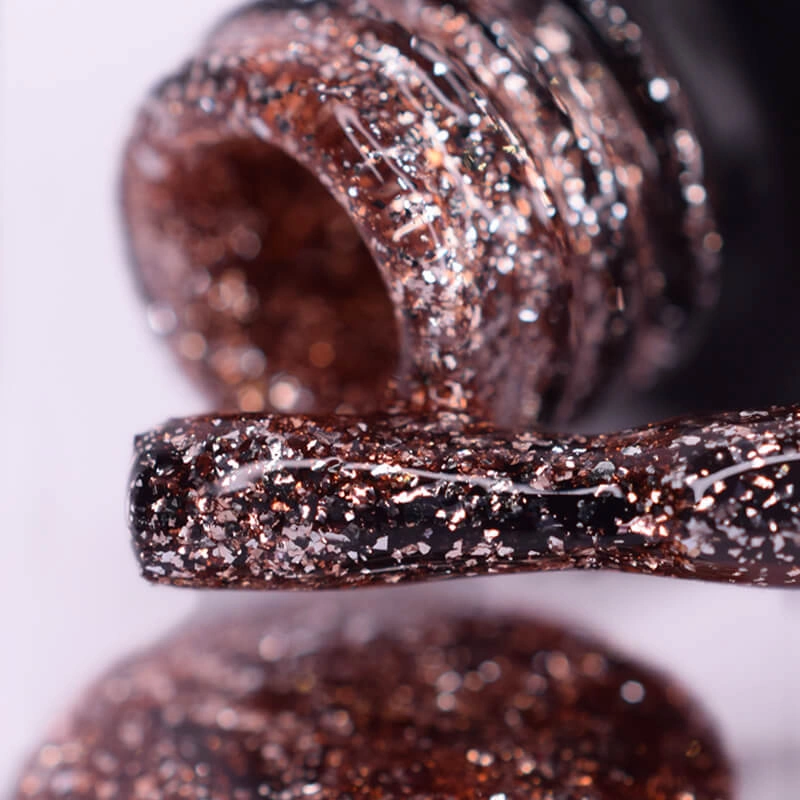 Гель-лак PNB №182 Copper мідний, з блискітками 8 мл