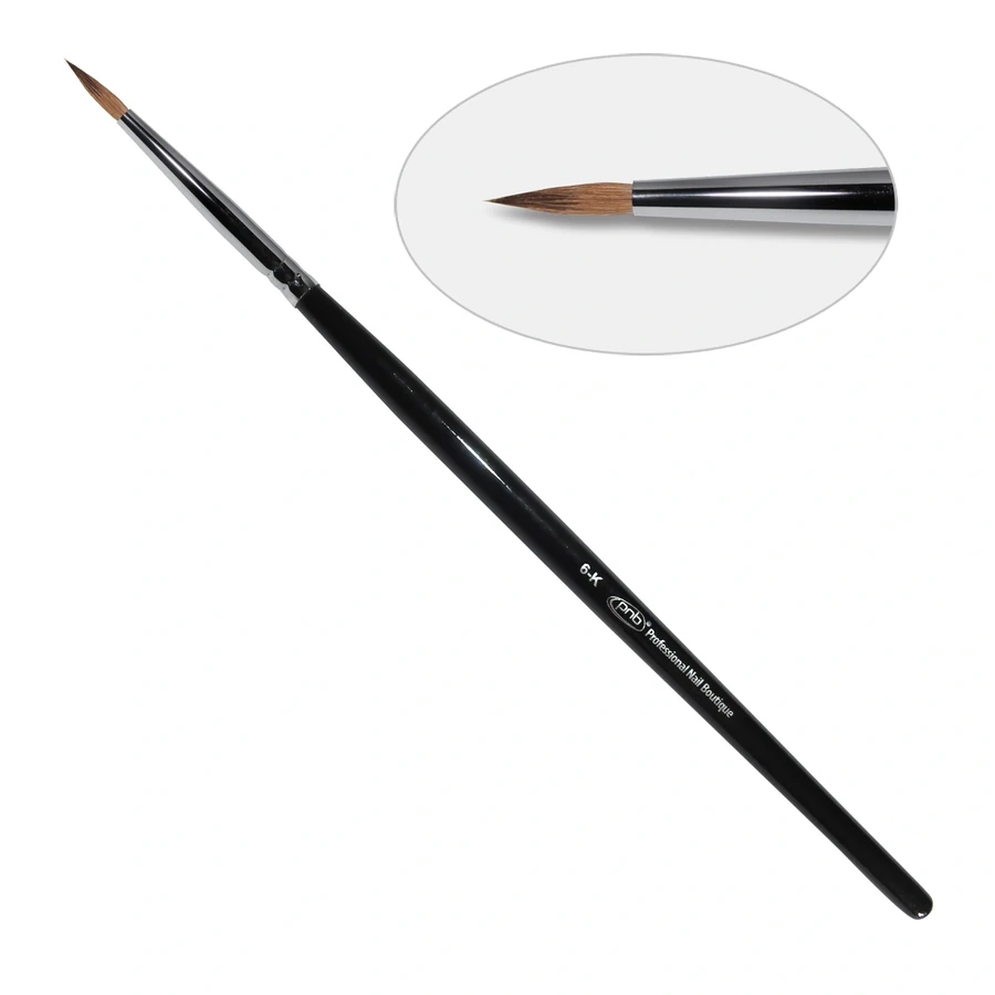 Пензлик для дизайну кругла PNB 8D Gel Brush Round 6-k Kolinsky колонок