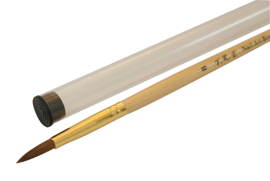 Кругла синтетична кисть для акрилу YRE Nail Art Brush Acrylic #8