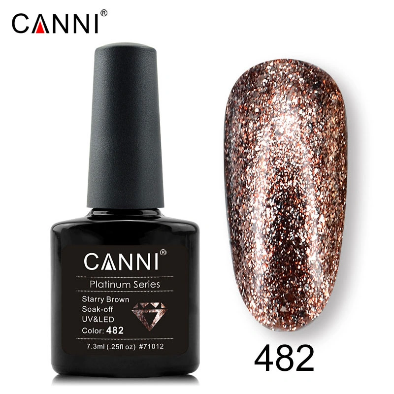 Гель-лак Canni Gel Polish 482 Liquid Foil рідка фольга світла бронза 7,3 мл