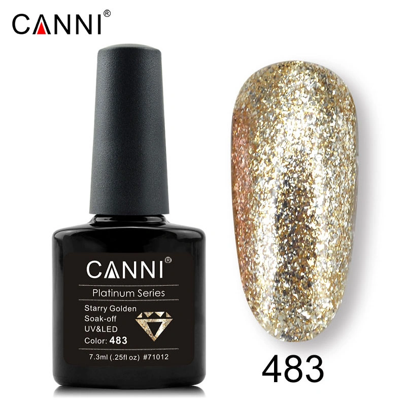 Гель-лак Canni Gel Polish 483 Liquid Foil рідка фольга світле золото 7,3 мл