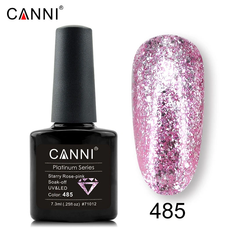 Гель-лак Canni Gel Polish 485 Liquid Foil рідка фольга ніжний рожевий 7,3 мл