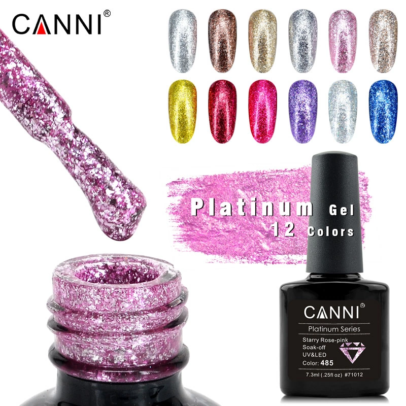 Гель-лак Canni Gel Polish 487 Liquid Foil рідка жовта фольга 7,3 мл