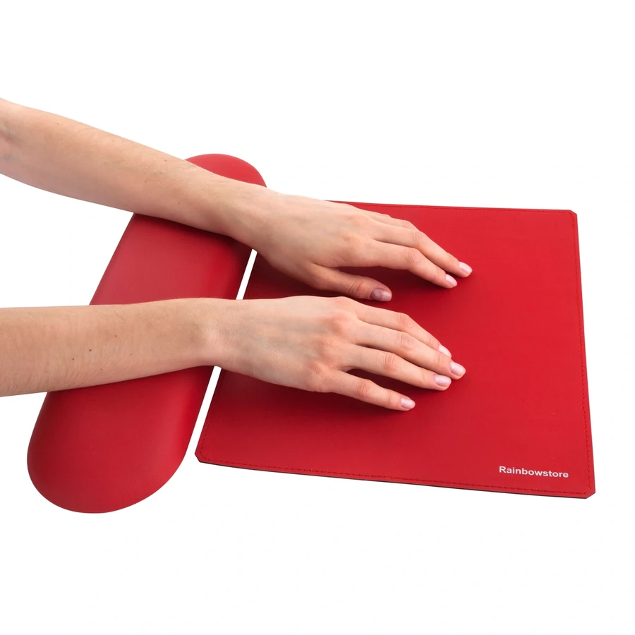 Набір килимок і подушка для манікюру Rainbowstore Mat and Pillow For Manicure Set Red червоний