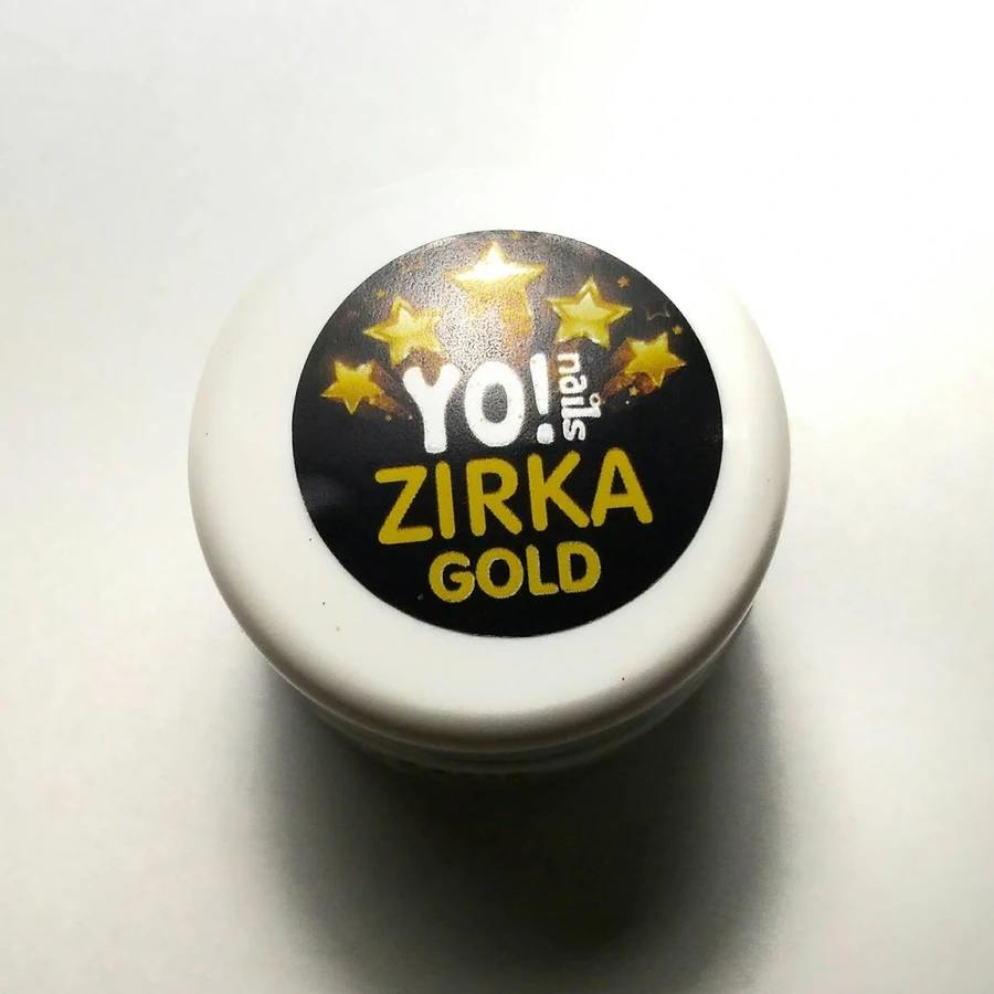 Насичений глітерний гель-лак Yo!Nails Zirka Gold золото 5 мл