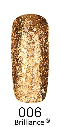 Гель-лак FOX Gel-Polish Gold Brilliance №006 жовте золото, великі щільні блискітки 6 мл