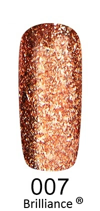 Гель-лак FOX Gel-Polish Gold Brilliance №007 бронза, великі щільні блискітки 6 мл