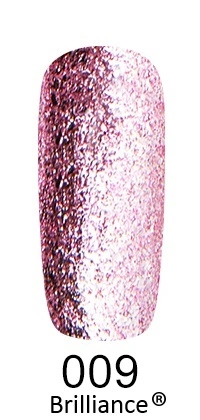 Гель-лак FOX Gel-Polish Gold Brilliance №009 світло-фіалковий, великі щільні блискітки 6 мл