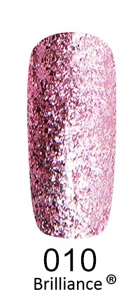 Гель-лак FOX Gel-Polish Gold Brilliance №010 рожево-фіалковий, великі щільні блискітки 6 мл