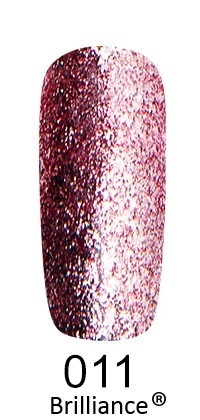 Гель-лак FOX Gel-Polish Gold Brilliance №011 рожева фуксія, великі щільні блискітки 6 мл