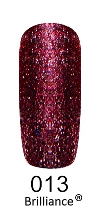 Гель-лак FOX Gel-Polish Gold Brilliance №013 малиново-рожевий, великі щільні блискітки 6 мл
