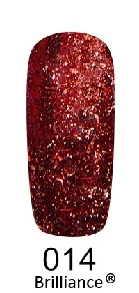 Гель-лак FOX Gel-Polish Gold Brilliance №014 червоно-малиновий, великі щільні блискітки 6 мл