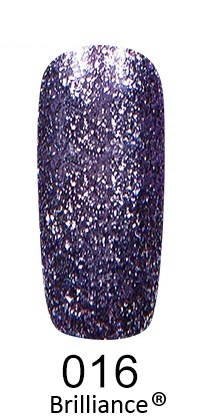 Гель-лак FOX Gel-Polish Gold Brilliance №016 фіолетово-сріблястий, великі щільні блискітки 6 мл