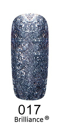 Гель-лак FOX Gel-Polish Gold Brilliance №017 сіро-синій, великі щільні блискітки 6 мл