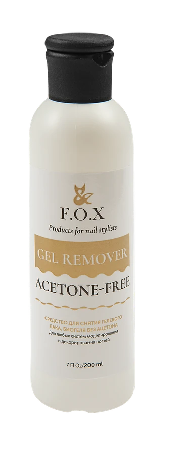 Безацетонова рідина для зняття гель-лаку FOX Gel Remover Acetone-Free 200 мл