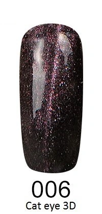 Гель-лак FOX Gel-Polish Gold Cat Eye 3D №006 бордово-коричневий з подвійним голографічним відблиском 6 мл