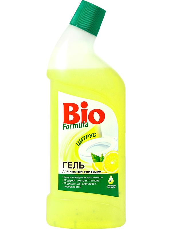 Гель для чищення унітазів BIO Formula Toilet Cleansing Gel Lemon цитрус 1 л