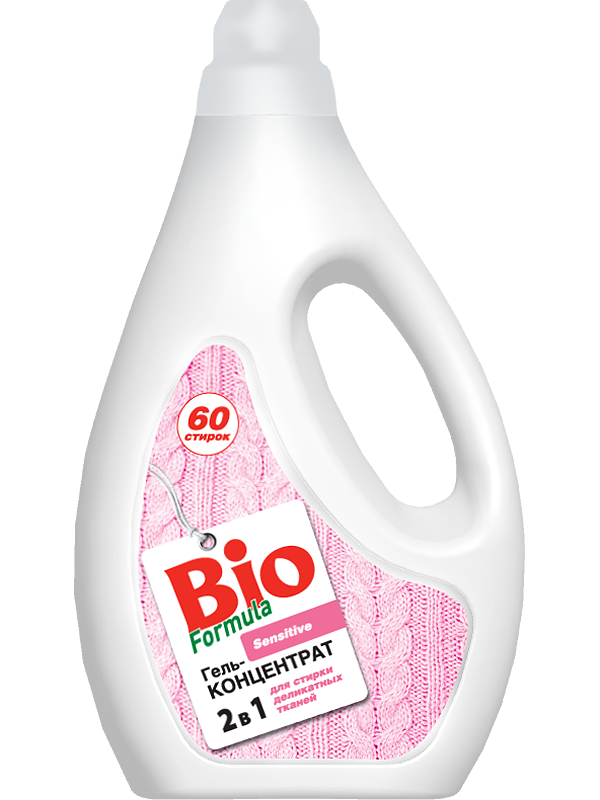 Гель-концентрат для прання делікатних тканин BIO Formula Washing Gel Concentrate For Delicate Fabrics Sensitive 2 л