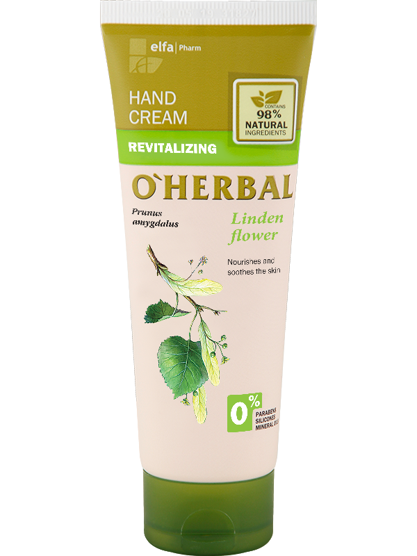 Крем для рук, що відновлює OHerbal Revitalizing Hand Cream With Linden Flower Extract екстракт квіток липи 75 мл