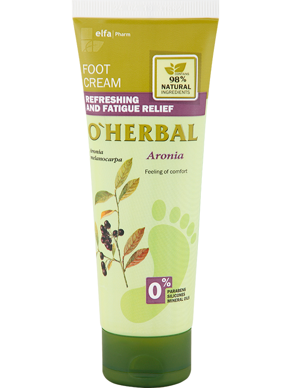 Крем для ніг освіжаючий OHerbal Refreshing and Fatigue Relief Foot Cream With Aronia Extract екстракт аронії 75 мл