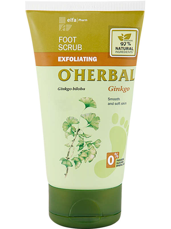 Скраб для ніг OHerbal Foot Scrub With Ginkgo Biloba Extract екстракт гінкго білоба 150 мл