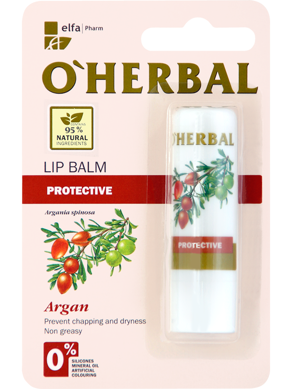 Захисний бальзам для губ OHerbal Protective Lip Balm With Argan Oil масло аргани 4,8 г