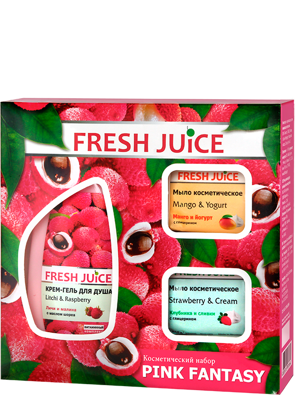Косметичний набір Pink Fantasy Fresh Juice Cosmetic Set Pink Fantasy Litchi & Raspberry