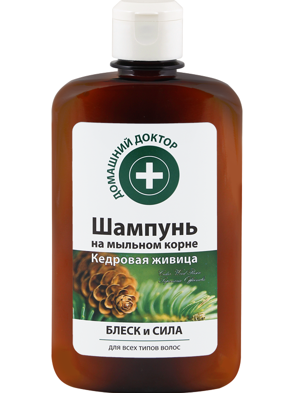 Шампунь на мильному корені Домашний Доктор (The Doctor) Shampoo Cedarwood Glitter and Strength кедрова живиця 300 мл