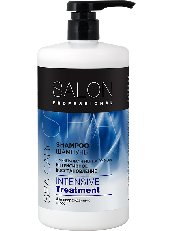 Шампунь для волосся Salon Professional Shampoo for Hair Intensive Treatment Інтенсивне відновлення з мінералами мертвого моря 1000 мл