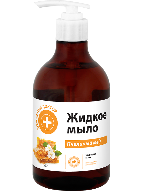 Рідке мило Домашний Доктор (The Doctor) Liquid Soap Bee Honey Бджолиний мед, захищає шкіру 480 мл