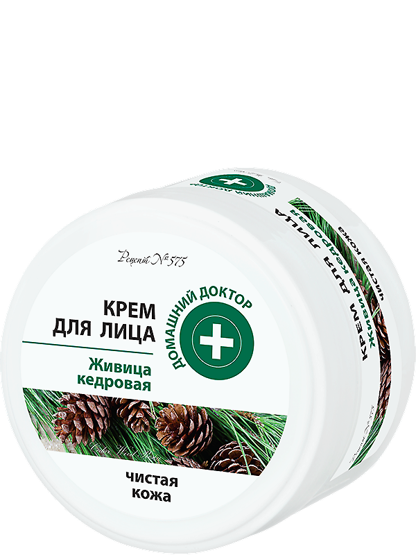 Крем для обличчя "Живиця кедрова" Домашний Доктор (The Doctor) Face Cream Cinnamon Greens 100 мл