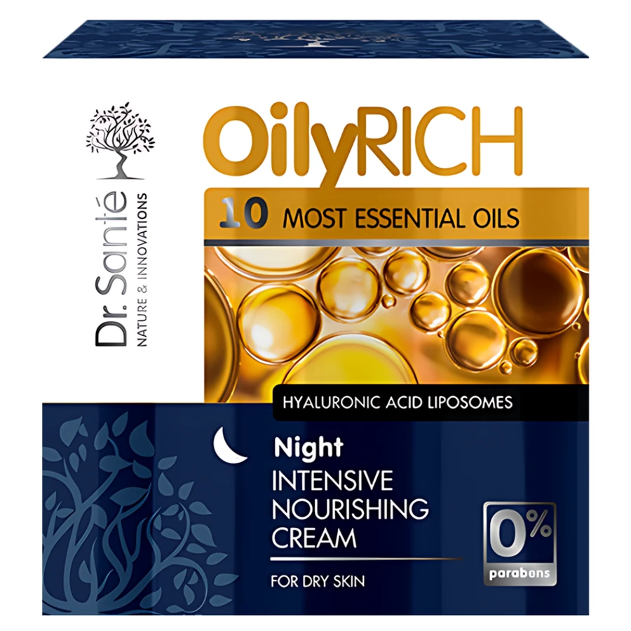 Нічний інтенсивний живильний крем для сухої шкіри Dr.Sante Oily Rich Night Intensive Nourishing Cream 50 мл