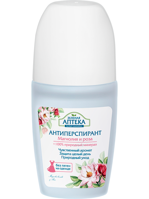 Антиперспірант Магнолія та троянда Зелена аптека Antiperspirant Magnolia and Rose 50 мл