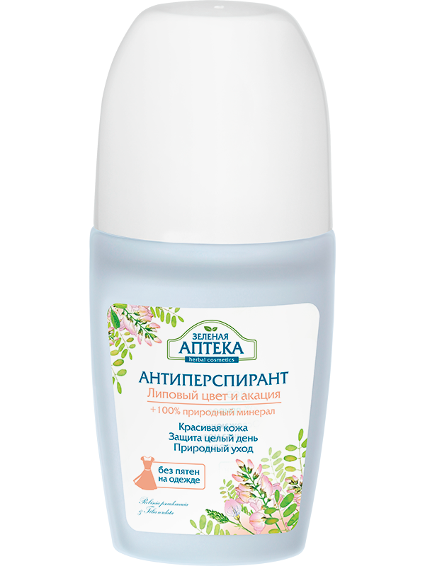 Антиперспірант Липовий колір та акація Зелена аптека Antiperspirant Lime Color and Acacia 50 мл