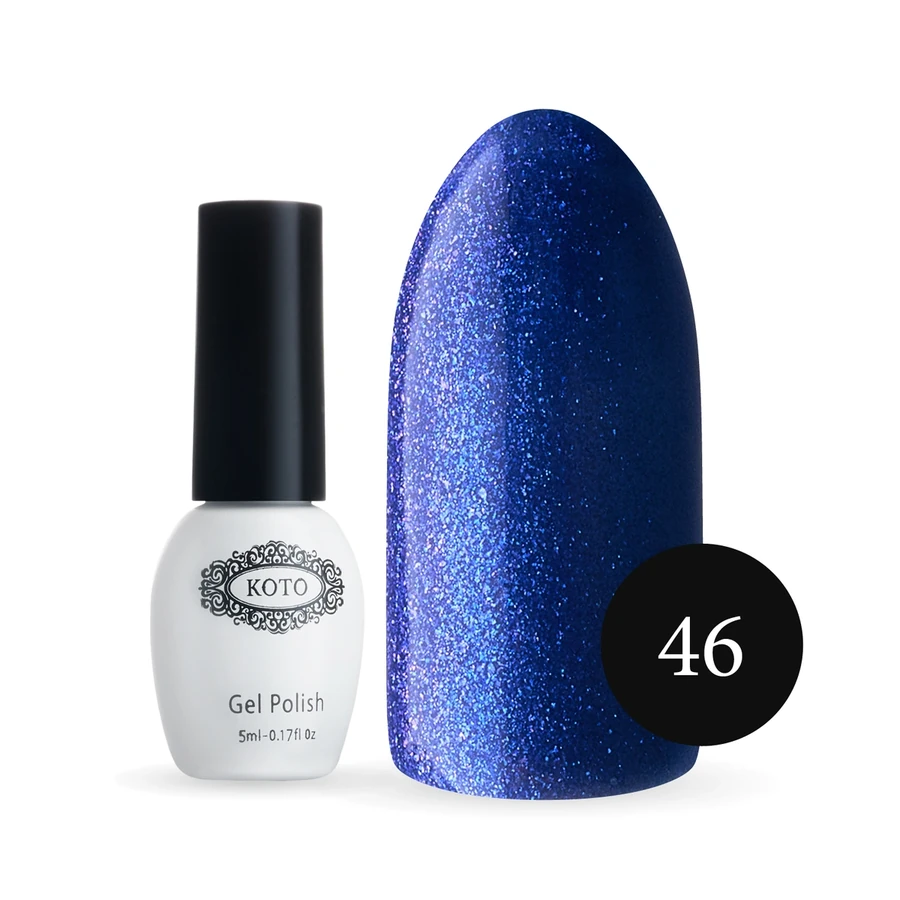 Гель-лак Koto Gel Polish №046 синій металік, з легким фіолетовим відливом 5мл