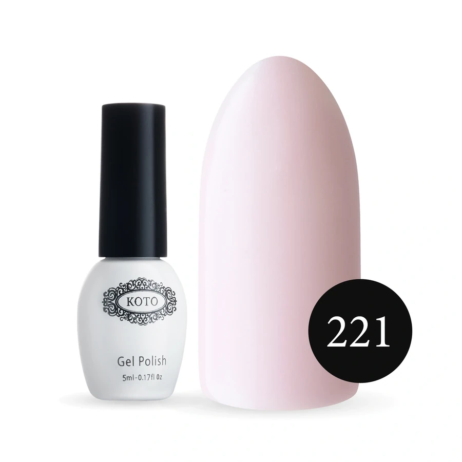 Гель-лак Koto Gel Polish №221 світлий бежевий, емаль 5мл