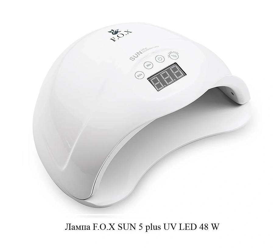 UV/LED лампа 2в1 із захистом від перегріву FOX SUN 5 plus SMART UV LED 48 W ( overheat protection )