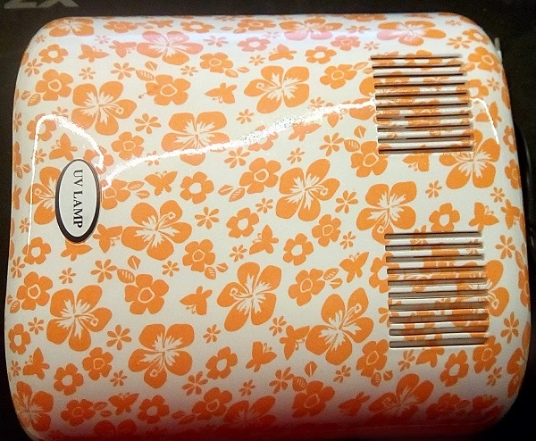 УФ Лампа 36W авторський принт YRE Lamp 36W Orange Flowers&Butterflies квіти, метелики однотонні оранжеві