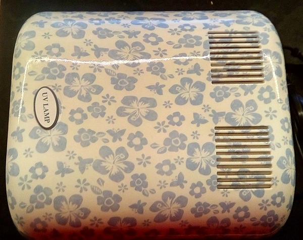 УФ Лампа 36W авторський принт YRE Lamp 36W Blue Flowers&Butterflies квіти, метелики однотонні блакитні