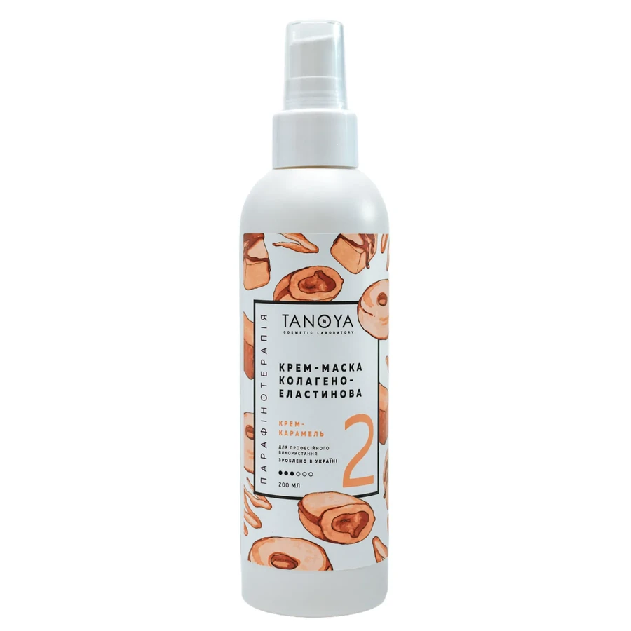 Крем-маска колагено-еластинова Tanoya Collagen-Elastin Cream-Mask Cream Caramel Крем-карамель 200 мл