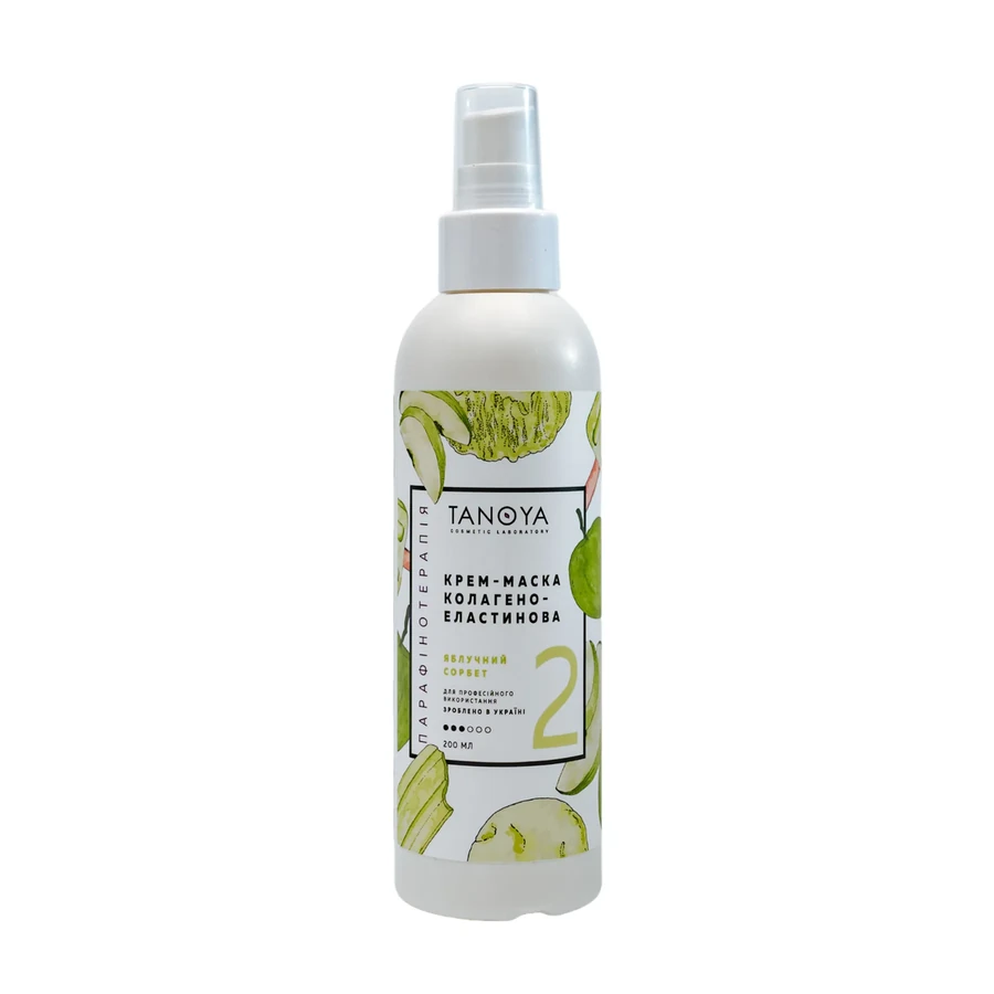 Крем-маска колагено-еластинова Tanoya Collagen-Elastin Cream-Mask Apple Sorbet Яблучний сорбет 200 мл