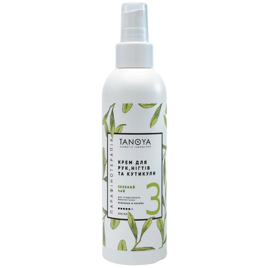 Крем для рук, нігтів та кутикули Tanoya Hand, Nail and Cuticle Cream Green Tea Зелений чай 200 мл