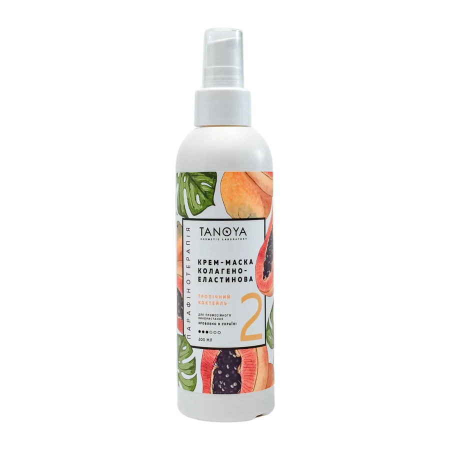 Крем-маска колагено-еластинова Tanoya Collagen-Elastin Cream-Mask Tropical Cocktail Тропічний коктейль 200 мл